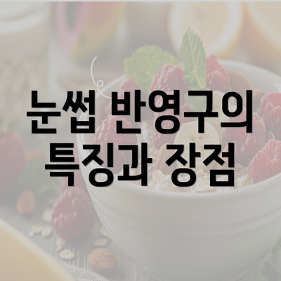 눈썹 반영구의 특징과 장점