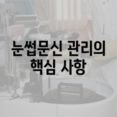 눈썹문신 관리의 핵심 사항