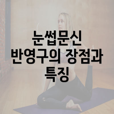 눈썹문신 반영구의 장점과 특징