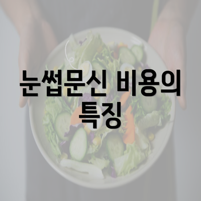 눈썹문신 비용의 특징