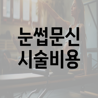 눈썹문신 시술비용