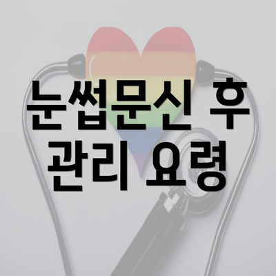 눈썹문신 후 관리 요령