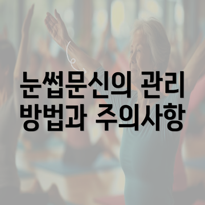 눈썹문신의 관리 방법과 주의사항