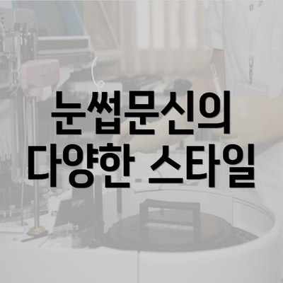 눈썹문신의 다양한 스타일