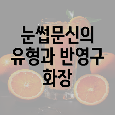 눈썹문신의 유형과 반영구 화장