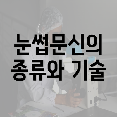 눈썹문신의 종류와 기술