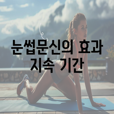 눈썹문신의 효과 지속 기간