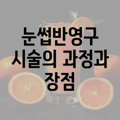 눈썹반영구 시술의 과정과 장점