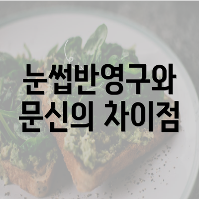 눈썹반영구와 문신의 차이점