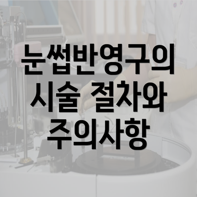 눈썹반영구의 시술 절차와 주의사항