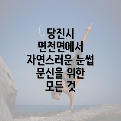 당진시 면천면에서 자연스러운 눈썹 문신을 위한 모든 것