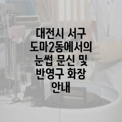 대전시 서구 도마2동에서의 눈썹 문신 및 반영구 화장 안내