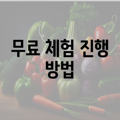 무료 체험 진행 방법