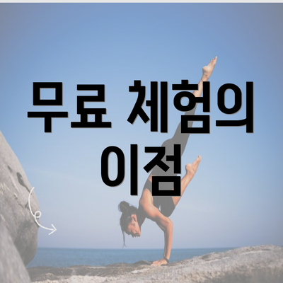 무료 체험의 이점