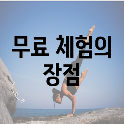 무료 체험의 장점