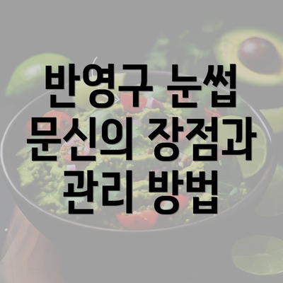 반영구 눈썹 문신의 장점과 관리 방법