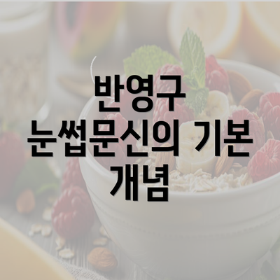 반영구 눈썹문신의 기본 개념