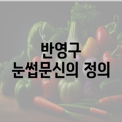 반영구 눈썹문신의 정의