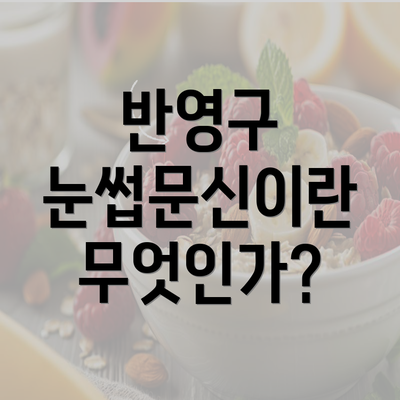 반영구 눈썹문신이란 무엇인가?