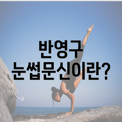 반영구 눈썹문신이란?