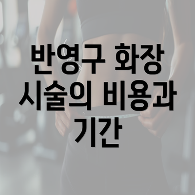 반영구 화장 시술의 비용과 기간