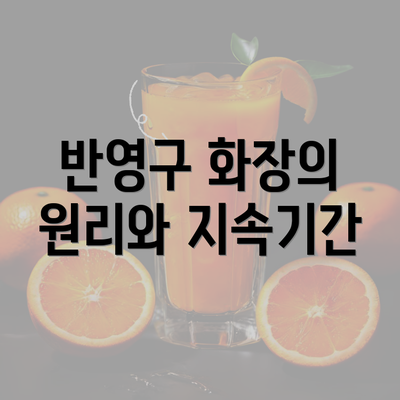 반영구 화장의 원리와 지속기간