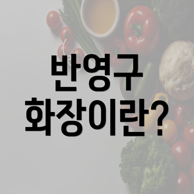 반영구 화장이란?