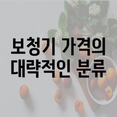 보청기 가격의 대략적인 분류