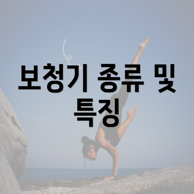 보청기 종류 및 특징