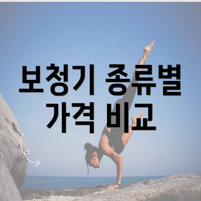 보청기 종류별 가격 비교