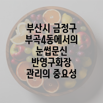 부산시 금정구 부곡4동에서의 눈썹문신 반영구화장 관리의 중요성