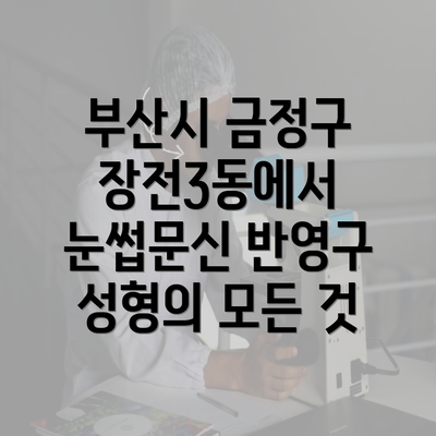 부산시 금정구 장전3동에서 눈썹문신 반영구 성형의 모든 것