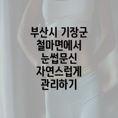 부산시 기장군 철마면에서 눈썹문신 자연스럽게 관리하기