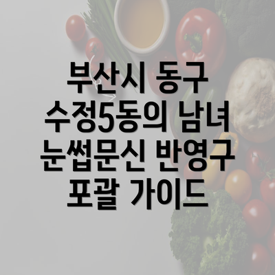 부산시 동구 수정5동의 남녀 눈썹문신 반영구 포괄 가이드