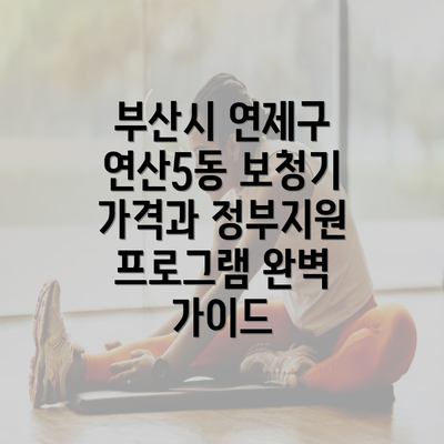 부산시 연제구 연산5동 보청기 가격과 정부지원 프로그램 완벽 가이드