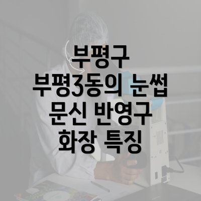 부평구 부평3동의 눈썹 문신 반영구 화장 특징