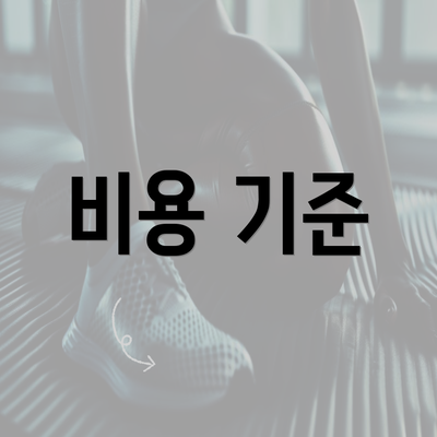 비용 기준