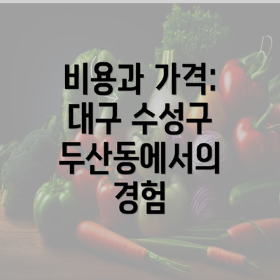 비용과 가격: 대구 수성구 두산동에서의 경험