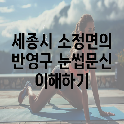 세종시 소정면의 반영구 눈썹문신 이해하기