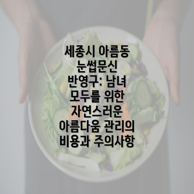 세종시 아름동 눈썹문신 반영구: 남녀 모두를 위한 자연스러운 아름다움 관리의 비용과 주의사항