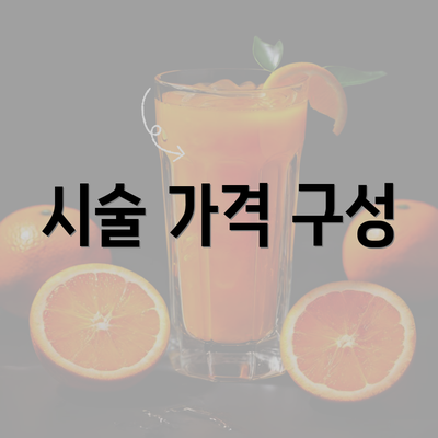 시술 가격 구성