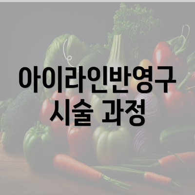 아이라인반영구 시술 과정