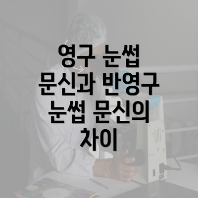 영구 눈썹 문신과 반영구 눈썹 문신의 차이