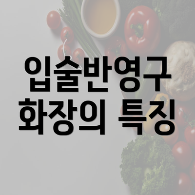 입술반영구 화장의 특징