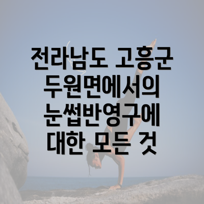 전라남도 고흥군 두원면에서의 눈썹반영구에 대한 모든 것