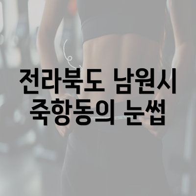 전라북도 남원시 죽항동의 눈썹