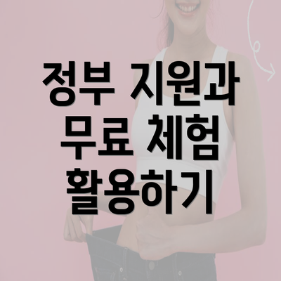 정부 지원과 무료 체험 활용하기