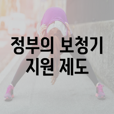 정부의 보청기 지원 제도