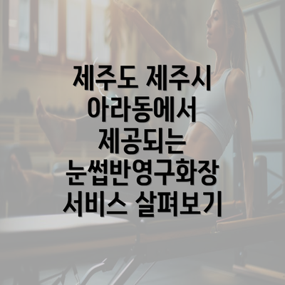 제주도 제주시 아라동에서 제공되는 눈썹반영구화장 서비스 살펴보기