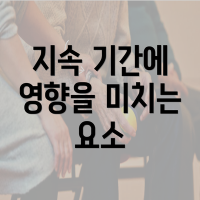 지속 기간에 영향을 미치는 요소